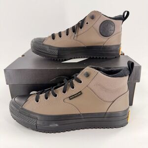Converse Chuck Taylor Malden Street Boot Mid Taupe Black A14619C Mens 8.5 NEW